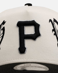 New Era Pittsburgh Pirates 'Gothic Script Two Tone' 9FORTY A-Frame Snapback Chrome/Black