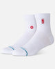 Stance NBA Logoman Quarter Socks White/Red