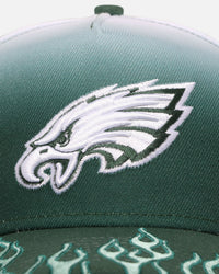 New Era Philadelphia Eagles 'Sundyed Flames' 9FORTY A-Frame Snapback Pine Green