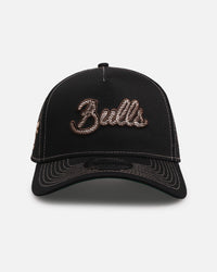 New Era Chicago Bulls 'Rope Script' 9FORTY A-Frame Snapback Black/White