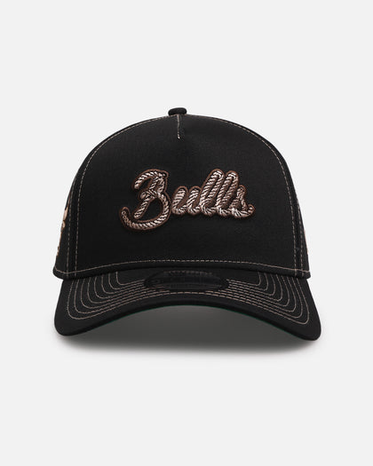 New Era Chicago Bulls 'Rope Script' 9FORTY A-Frame Snapback Black/White