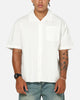 Saint Morta Raw Cut Twill Button Up Shirt Off White