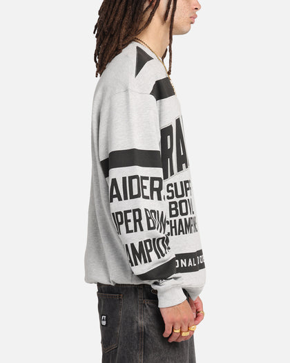 Mitchell & Ness Las Vegas Raiders Letterform Crewneck Grey Marle/Official Team Color