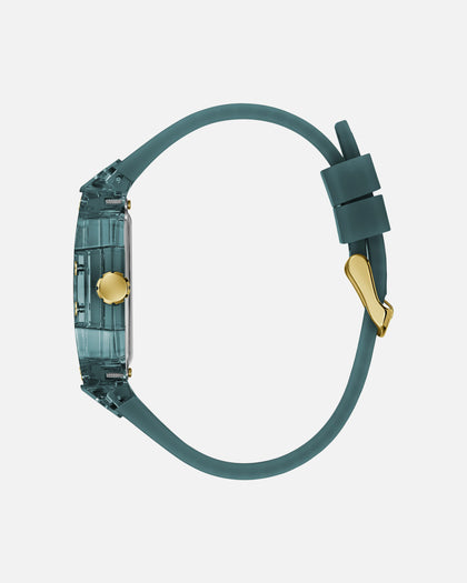 Guess Mainline Phoenix Transparent Teal Silicone Watch Teal