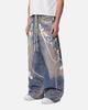 MNML Rave Chain Printed Denim Jeans Washed Blue