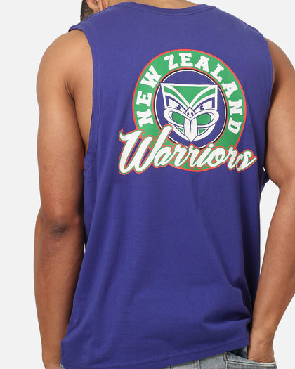 Bleacher Athletic New Zealand Warriors NRL Adult Muscle T-Shirt Blue