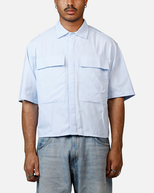 MNML Cropped Short Sleeve Shirt Light Blue