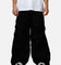 MNML Strap Up Raver Double Cargo Pants Black
