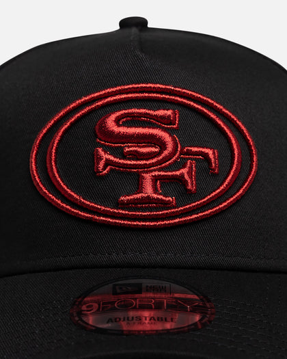 New Era San Francisco 49ers "NFL Black MTLC" 9Forty A-Frame Snapback Black