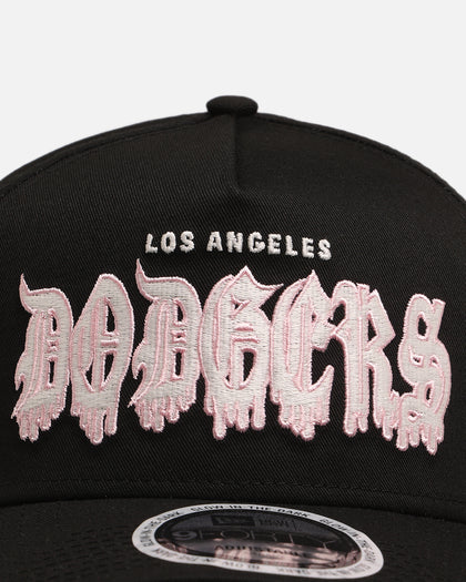 New Era Los Angeles Dodgers 'Drip Glow Script' 9FORTY A-Frame Snapback Black/Pink