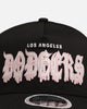 New Era Los Angeles Dodgers 'Drip Glow Script' 9FORTY A-Frame Snapback Black/Pink