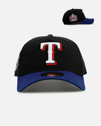 New Era Texas Rangers 'Pigment Dye Two Tone' 9FORTY A-Frame Snapback Black/Official Team Color