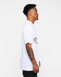Students Golf Armstrong Poly Polo Shirt White
