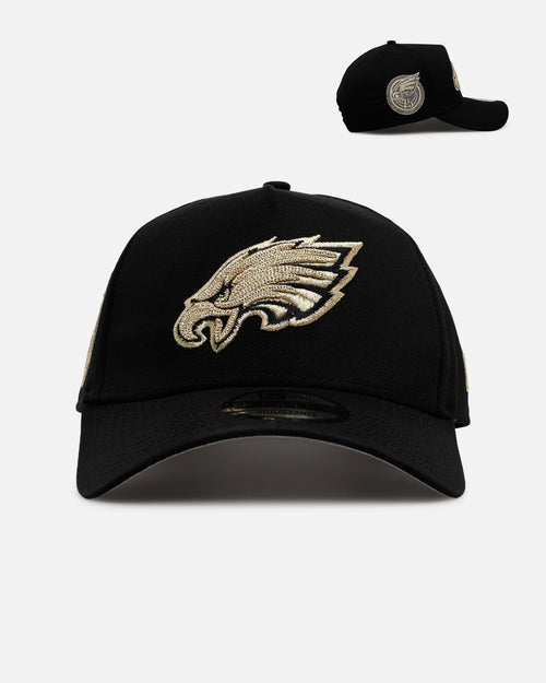 New Era Philadelphia Eagles 'Raised Metallic Chainstitch' 9FORTY A-Frame Snapback Black