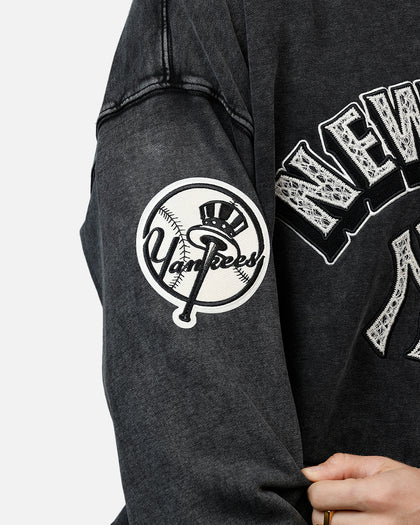 Pro Standard New York Yankees Raffia Hoodie Black Acidwash