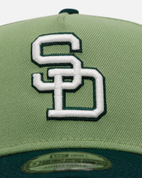 New Era San Diego Padres 'Matcha' 9FORTY A-Frame Snapback Matcha