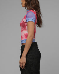 Loiter Women's Dark Magician Girl Mesh T-Shirt Pink Camo
