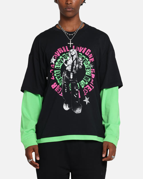 Avril Lavigne Avril Layered Long Sleeve T-Shirt Black Wash