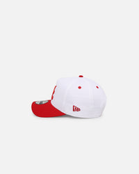 New Era Atlanta Braves 'Satin Blaze' 9FORTY A-Frame Snapback White/Scarlet