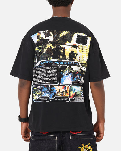 73Studio X Halo Halo 2 Disc Vintage T-Shirt Black Acidwash