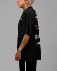 Loiter Star Child T-Shirt Black Acidwash