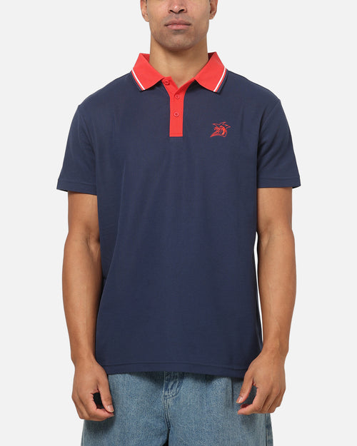 Bleacher Athletic Sydney Roosters NRL Adult Golf Polo T-Shirt Navy