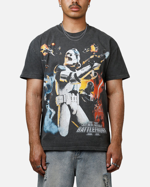73Studio Star Wars Battlefront 2 Heavyweight T-Shirt Black Wash