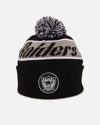Mitchell & Ness Las Vegas Raiders Team Pom Beanie Black/Grey