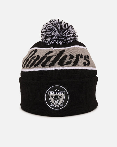 Mitchell & Ness Las Vegas Raiders Team Pom Beanie Black/Grey