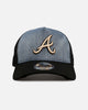 New Era Atlanta Braves 'Bleach' 9FORTY A-Frame Trucker Snapback Denim