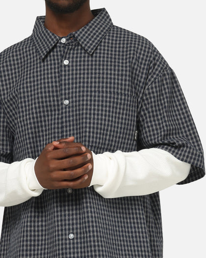 Carre Archive Layered Shirt Navy Plaid