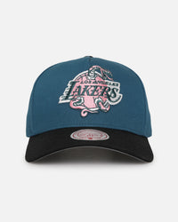 Mitchell & Ness Los Angeles Lakers 'Deep Emerald' Pro Pinch Snapback Black