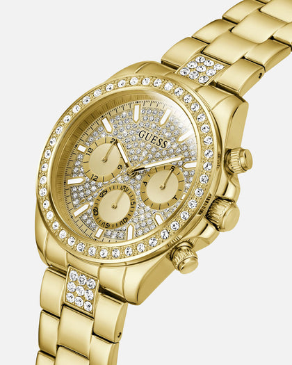 Guess Mainline Victor Crystal Champ Bracelet Watch Gold