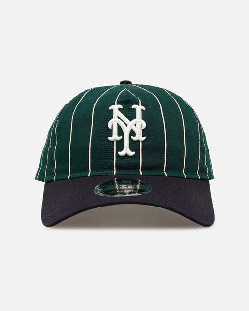 New Era New York Mets 'Pinstripe' 9FORTY A-Frame Snapback Dark Green