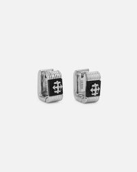 Guess Mainline Rebel Moon 12MM Striped Earrings Steel