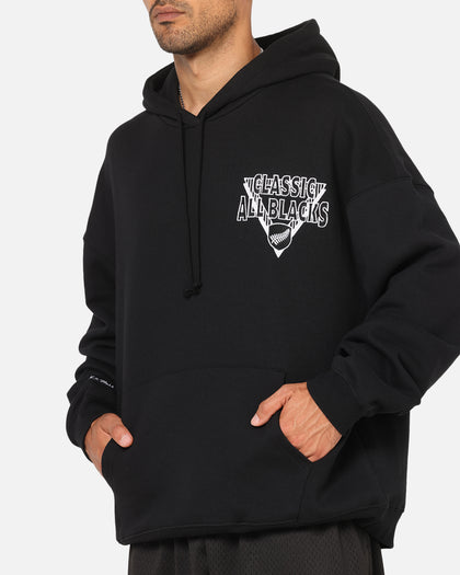 Mitchell & Ness All Blacks Rugby Union Classic Silver Fern Hoodie Solid Black