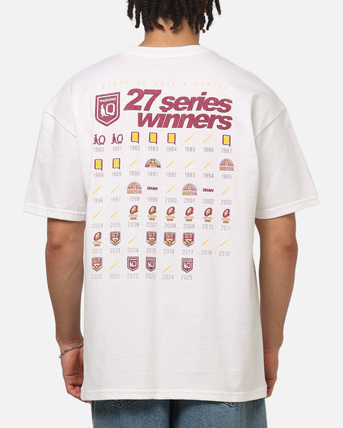 Mitchell & Ness Queensland Maroons 27 X Series Vintage T-Shirt White