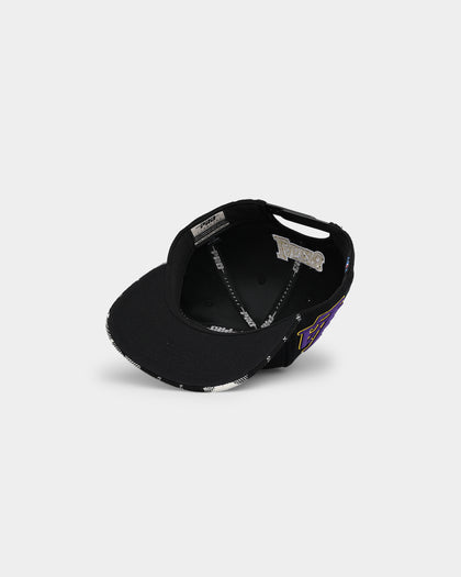 Pro Standard Los Angeles Lakers Prep Plaid Brim Snapback Black