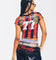 Ed Hardy Women's Football Baby T-Shirt Black/Red