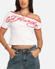 Ed Hardy Women's Aline Baby T-Shirt Off White/Red