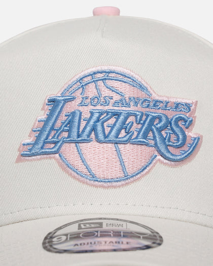 New Era Los Angeles Lakers 'Pastel' 9FORTY A-Frame Snapback Chrome White