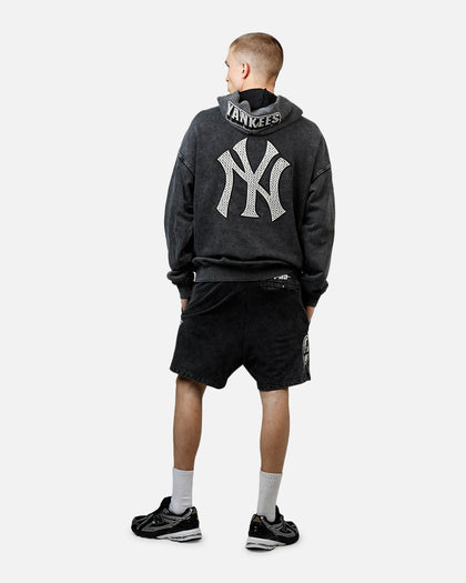 Pro Standard New York Yankees Raffia Hoodie Black Acidwash