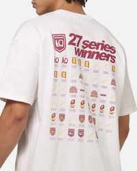Mitchell & Ness Queensland Maroons 27 X Series Vintage T-Shirt White