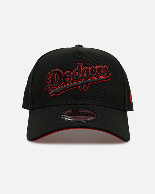 New Era Los Angeles Dodgers 'Easy Black And Scarlet' 9FORTY A-Frame Snapback Black/Scarlet
