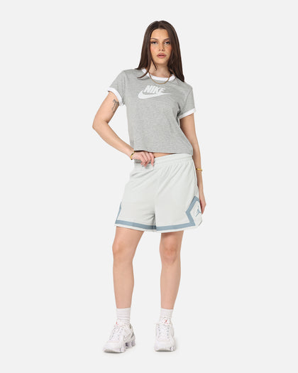 Nike Women's Sportswear Graphic Ringer T-Shirt Dark Grey Heather