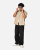 Saint Morta Gothic Pinstripe Button Up Shirt Tan