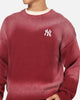 Majestic Athletic New York Yankees Black Letter Knit Crewneck Sour Cherry