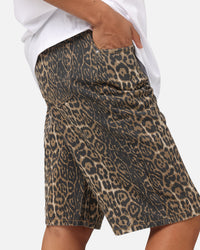 XXIII Women's Leopard Wide Leg Jorts Leopard