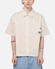 Carre Signature Rose Button Up Shirt Natural Pinstripe