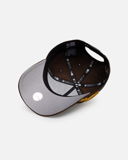 New Era San Diego Padres "Calligraphic" 9Forty A-Frame Snapback Dark Brown